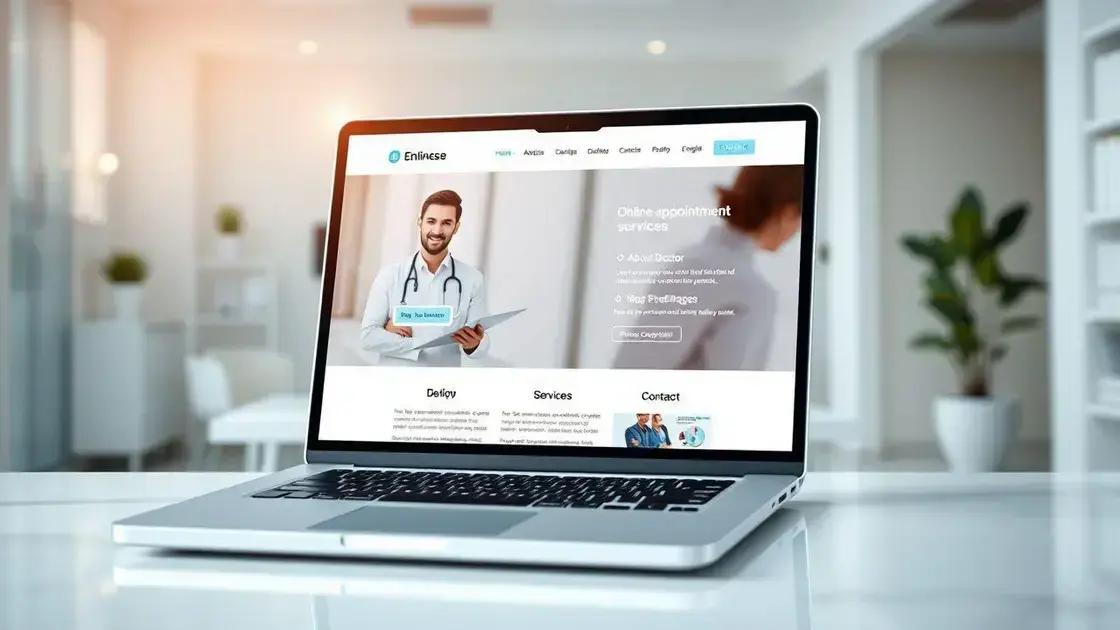 Páginas essenciais para um site médico